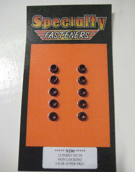 N290 (1/4-28) 12 Point Nut