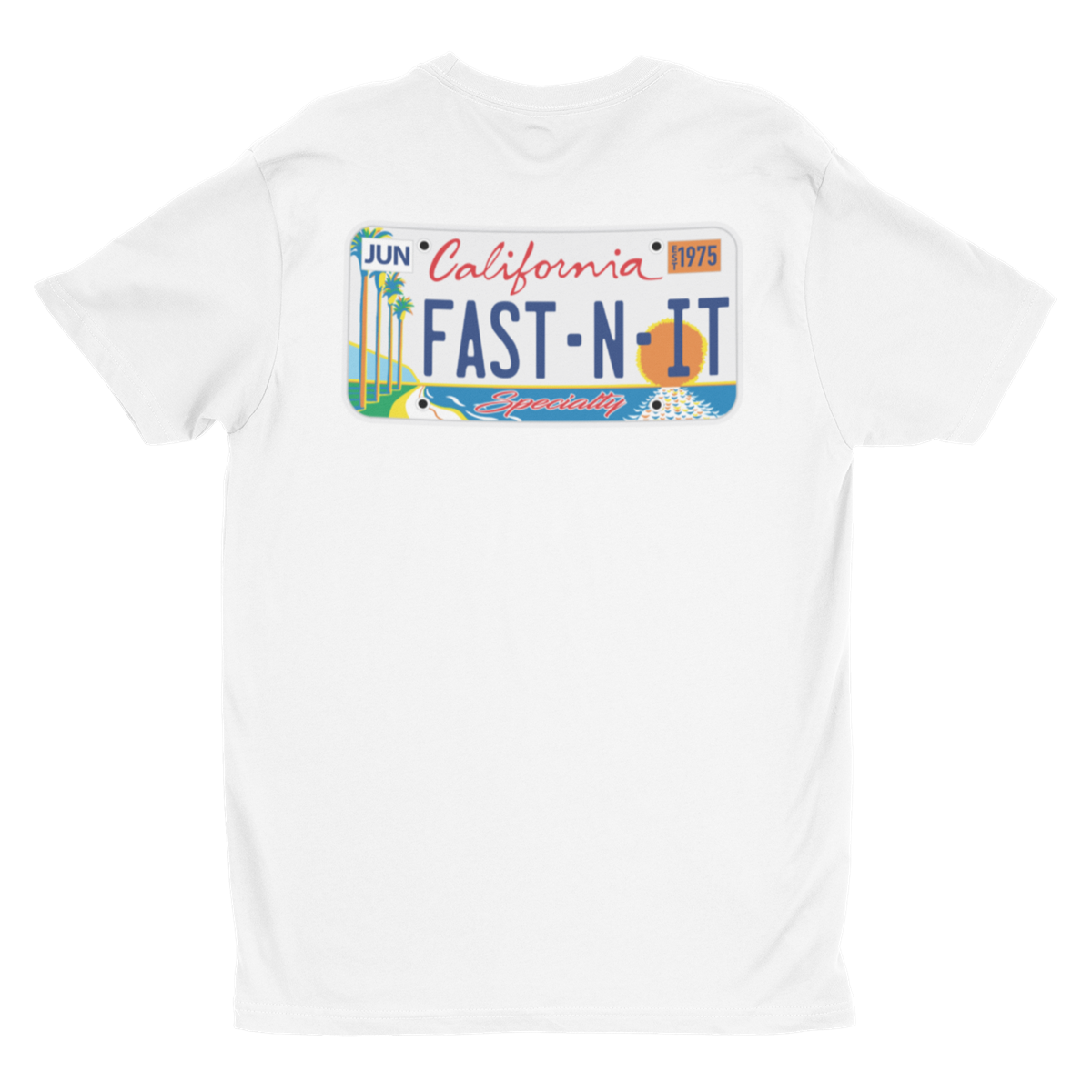 White License plate T-shirt