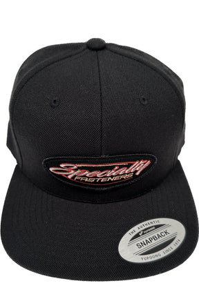 Black snapback hat