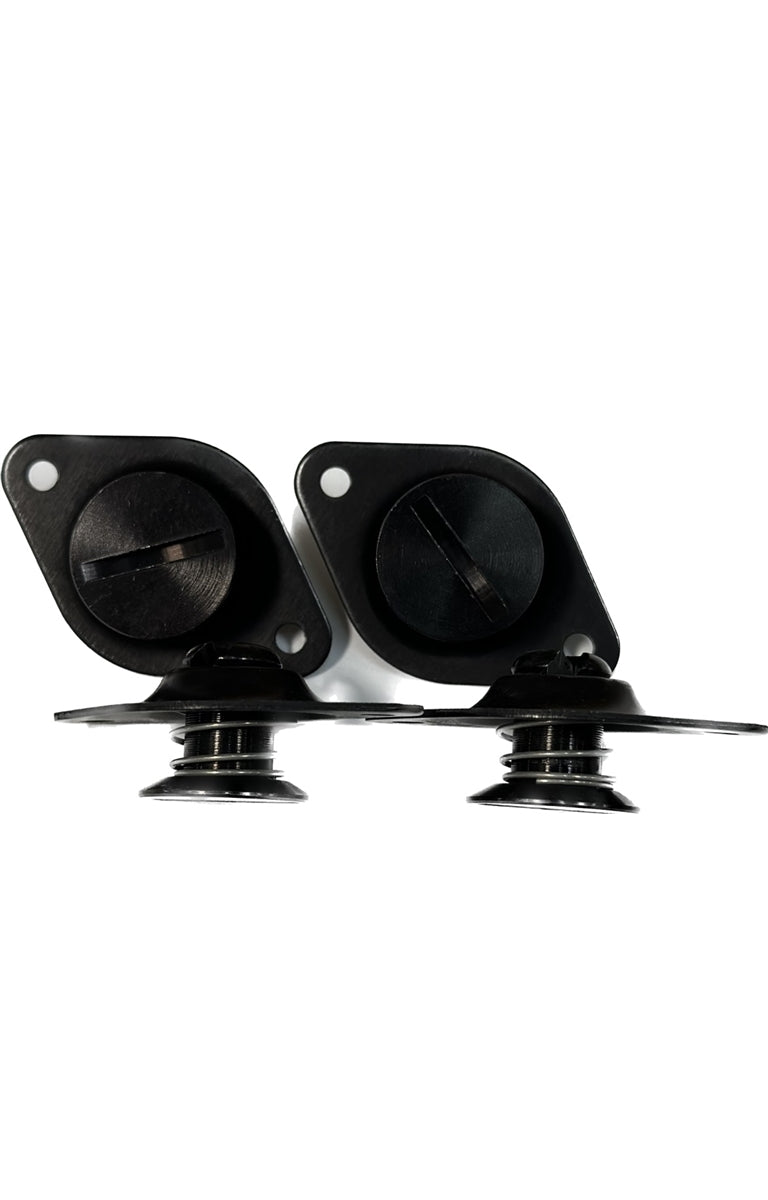 Black Aluminum Self Ejecting dzus buttons.
