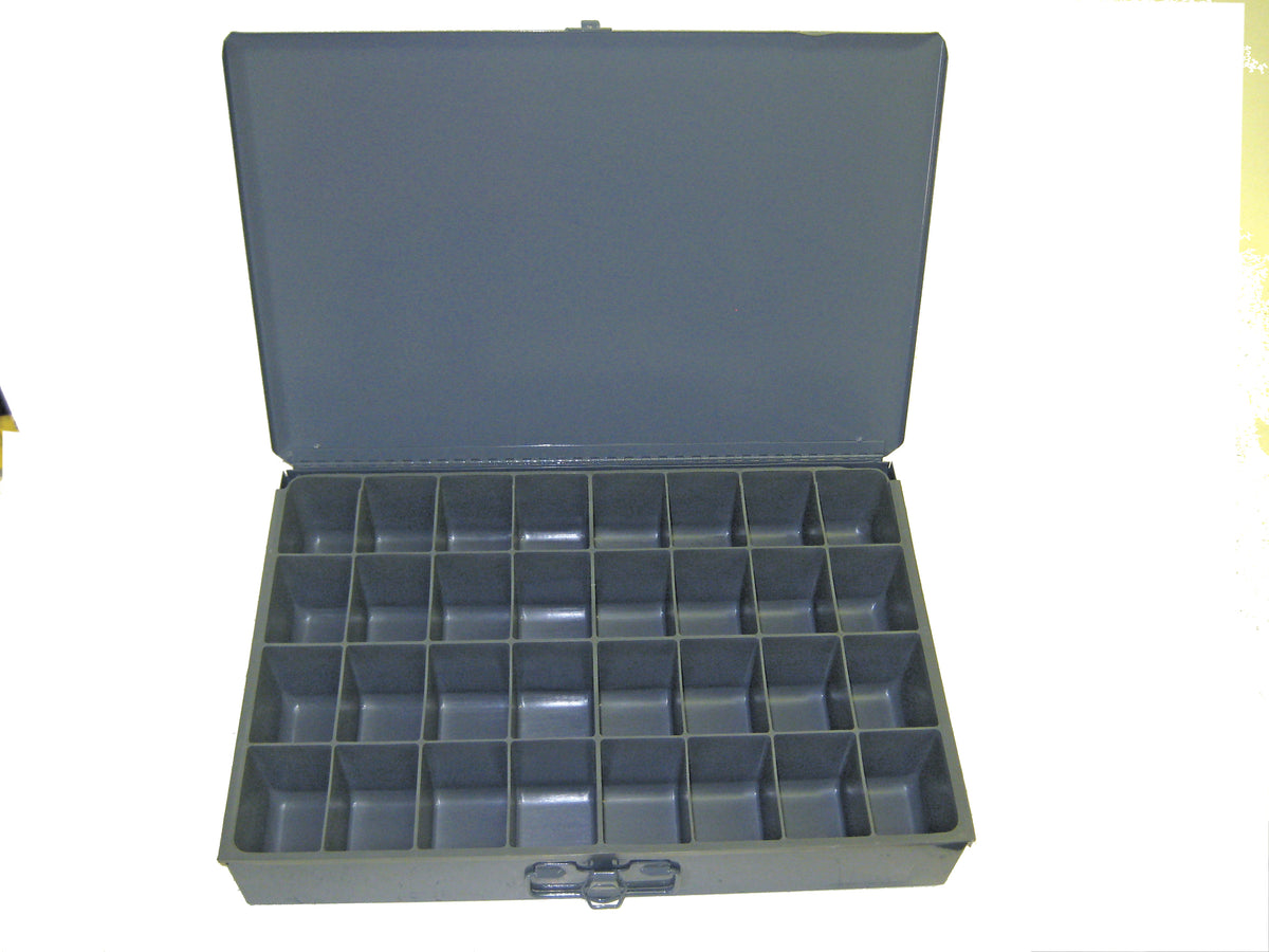 Large metal drawers. Great way to organize your fasteners.