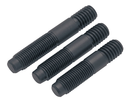 Header Studs. 8740 heat treated material. Black oxide. Used on SBC, BBC, Fords and hemi style engines.