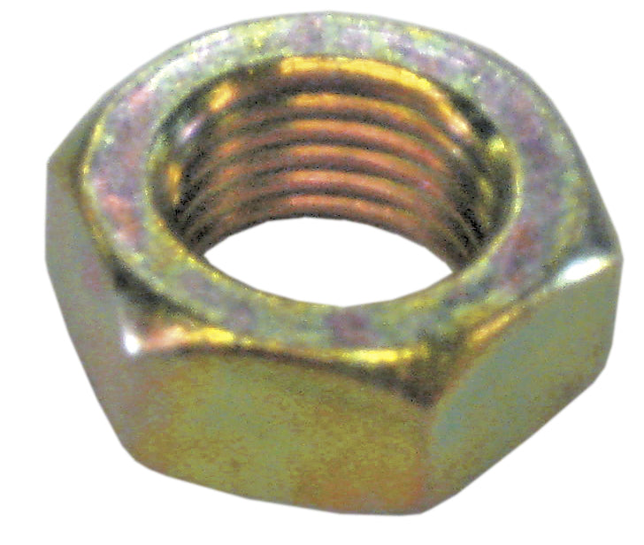 Jam Nut Left Hand Thread. Zinc plated yellow.