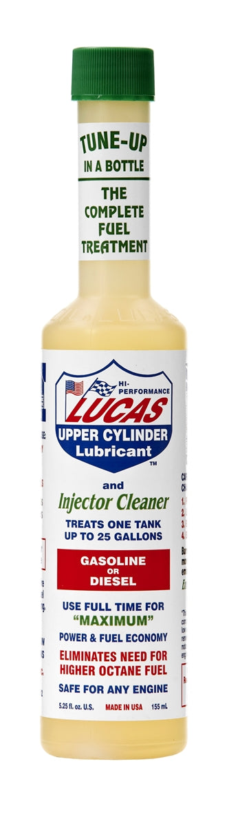 Lucas Oil Injector Cleaner. Treats one tank up to 25 gallons.