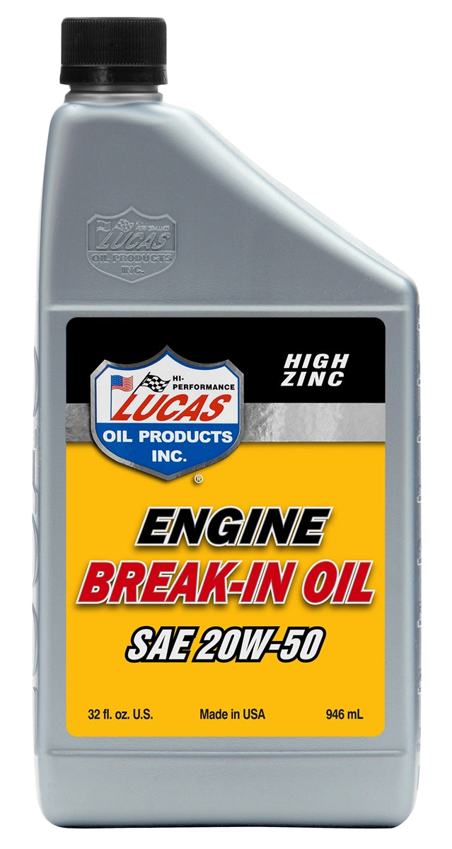 Lucas Oil break in oil 20W-50.