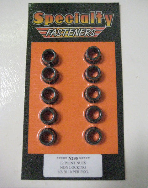 N295 (1/2–20) 12 Point Nut