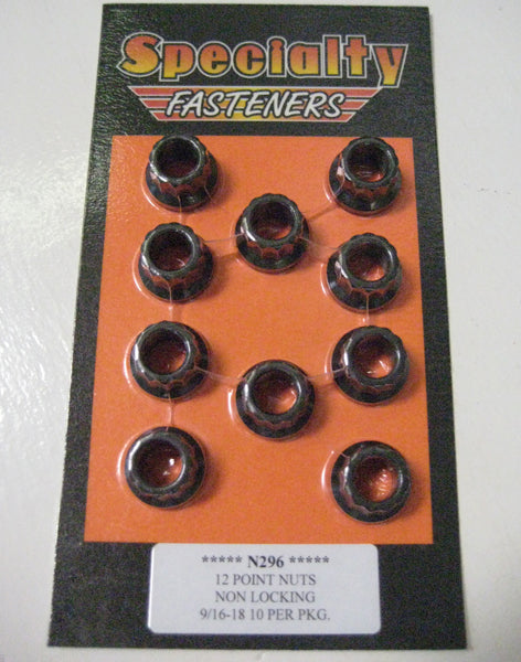 N296 (9/16–18) 12 Point Nut