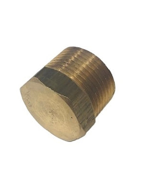 3/4" Brass pipe plug hex head.