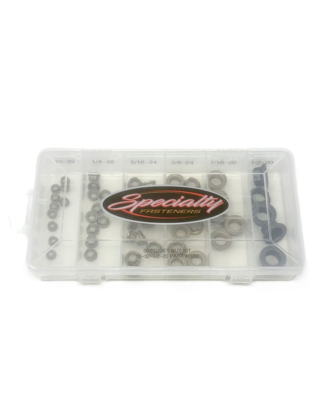 Jet Nut Kit. 10-32, 1/4-28, 5/16-24, 3/8-24, 7/16-20 & 1/2-20.