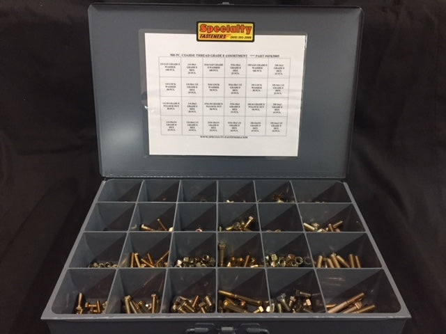 900 PC. GRADE 8 FINE THREAD BOLT KIT