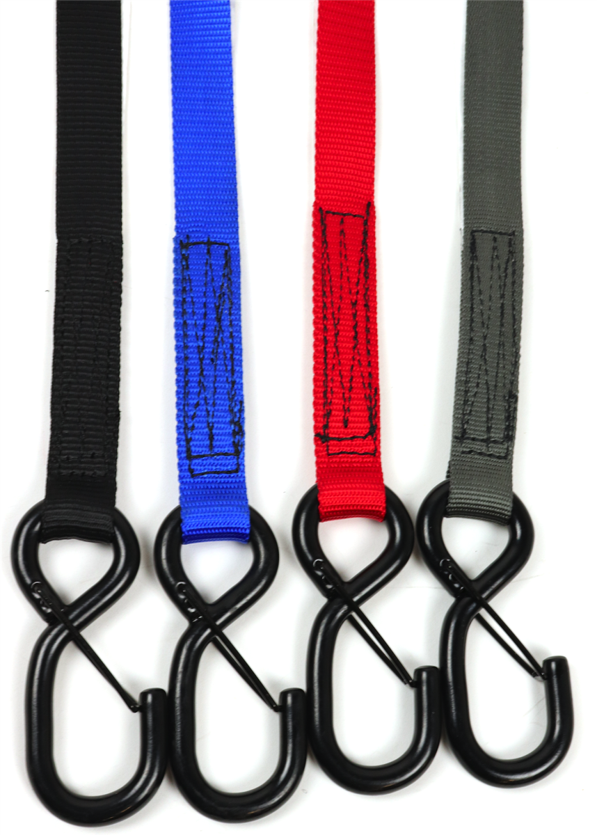 1"x8' Cam-Lock Tie Down w/S Hooks and Soft Tie