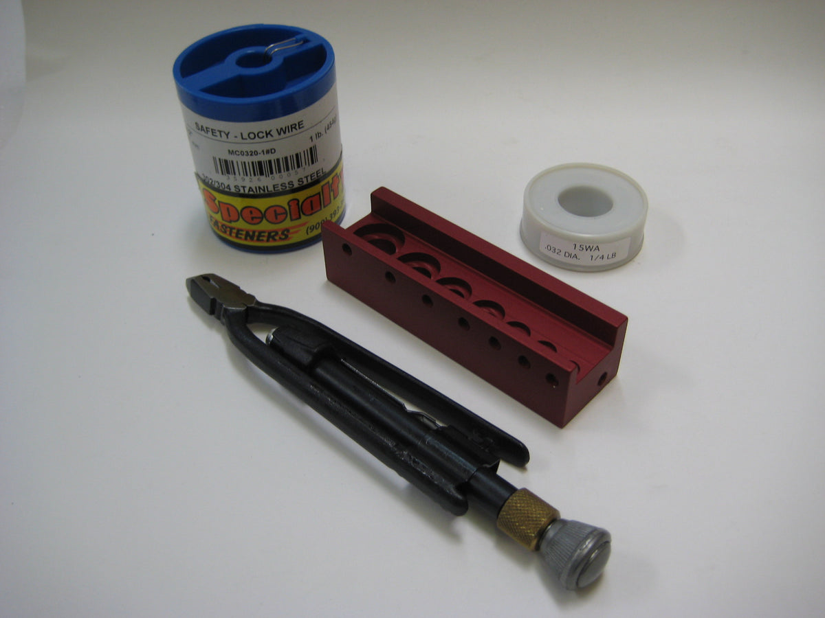 Safety Wire, Pliers & Drill Jig