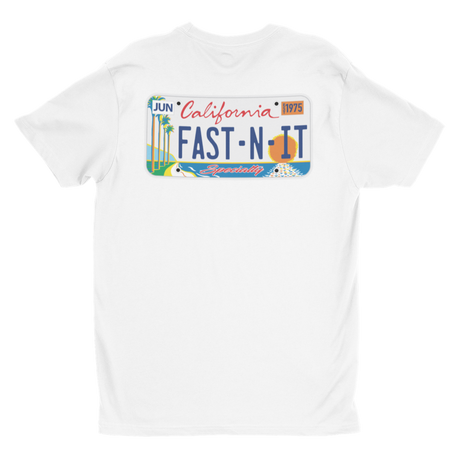 White License plate T-shirt