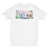 White License plate T-shirt