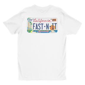 White License plate T-shirt